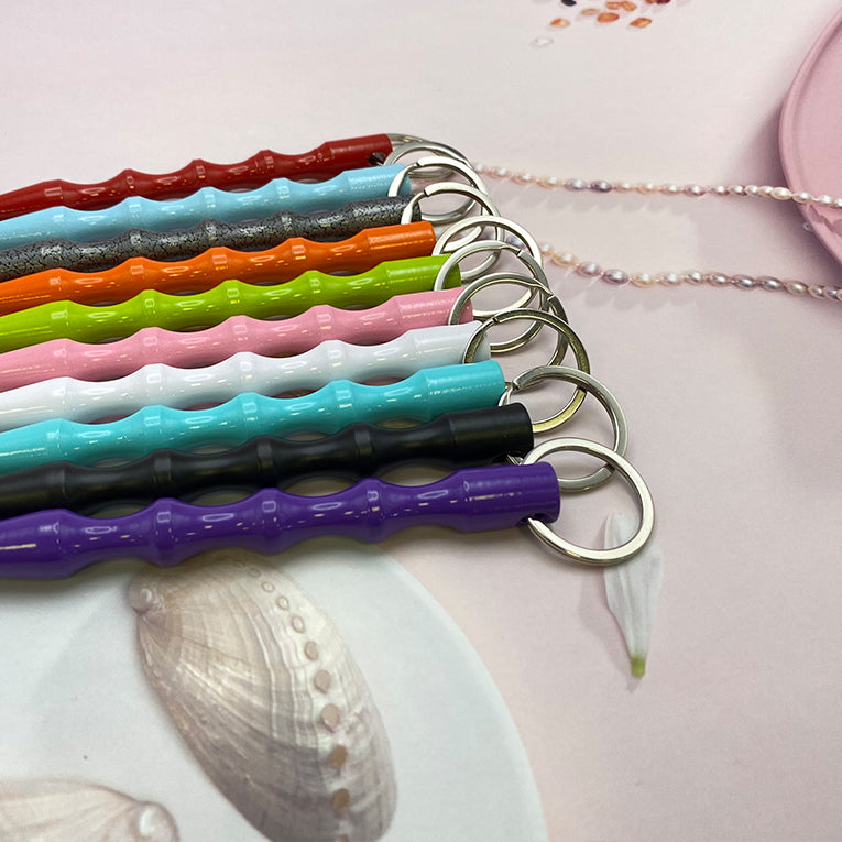 Wholesale 10pcs/set  Macaron Color Aluminum Alloy Pen Shape Hard Keychains ACCHW-KC-KaBiao003