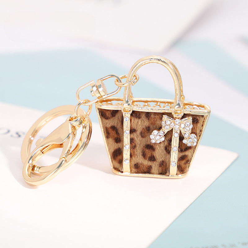 Wholesale Leopard Mini Bag Shape Alloy Keychain ACC-KC-ChenHui005