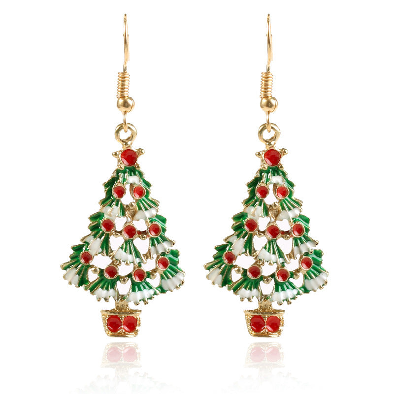 Wholesale Christmas Tree Pendants Necklaces Earrings ACC-ES-KaiQing005