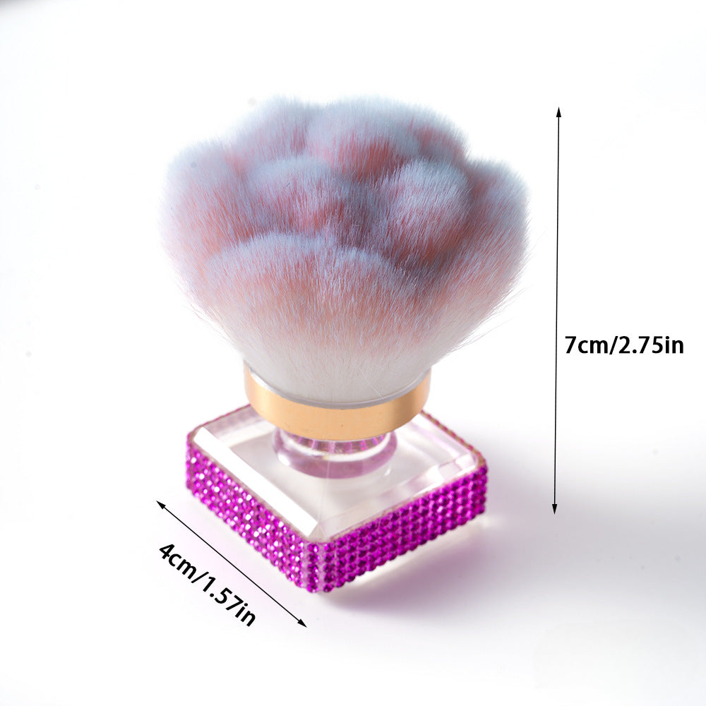 Wholesale Rose Shaped Rhinestone Nail Powder Brush Foundation Brush Makeup Brush Beauty Tools ACC-MB-ZhiYa001