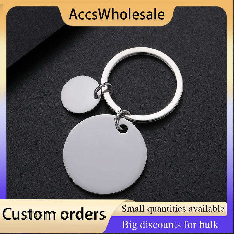 Custom Keychain with Laser Engraved Text or Logo - Multi-color Metal Keychain with Charms