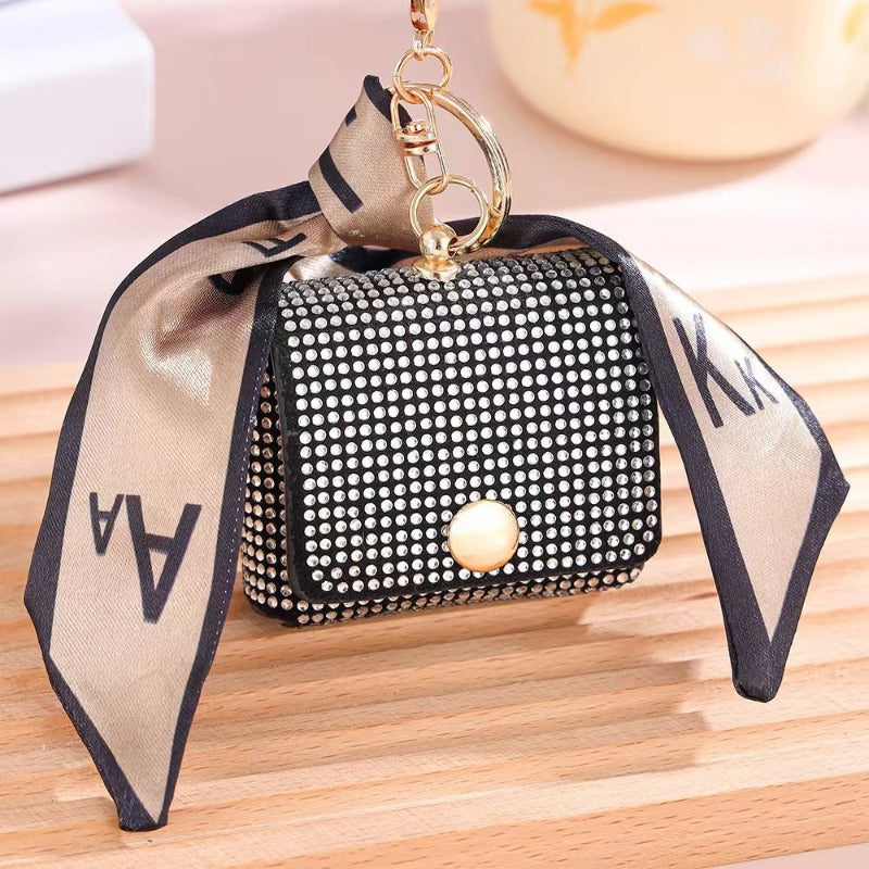 Wholesale Diamond Mini Bag Coin Purse Keychain ACC-KC-Aofei001
