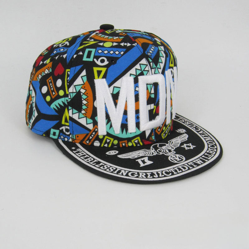 Wholesale Floral Hip Hop Flat Brim Hat Totem Baseball Cap ACC-HT-Huic012