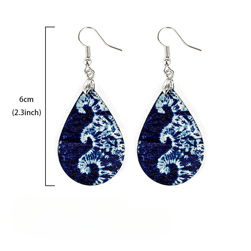 Wholesale Wave Wood Earrings Bohemian Earrings ACC-ES-XinChuan033
