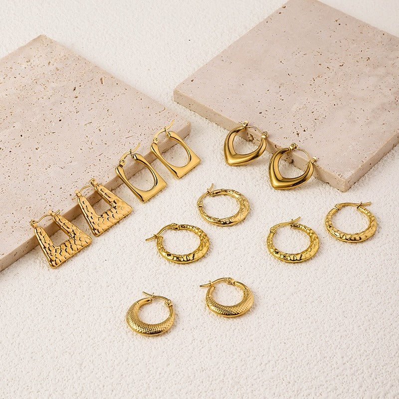 Wholesale Stainless Steel Geometric Irregular Shaped Earrings ACC-ES-RuiX010