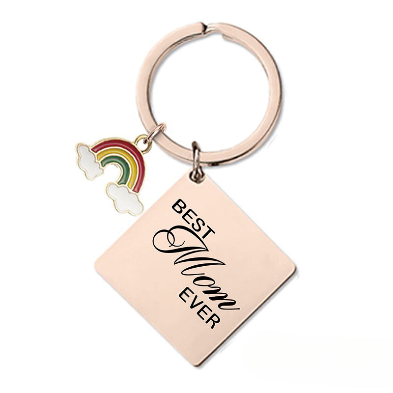 Wholesale Mother's Day Gift Metal Square Keychain ACC-KC-Ganggu007