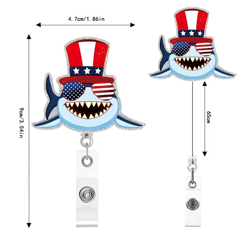 Wholesale Rainbow Flag Acrylic Patriotic Sunshine Retractable Badge Scroll Keychain ACC-KC-LingYu012