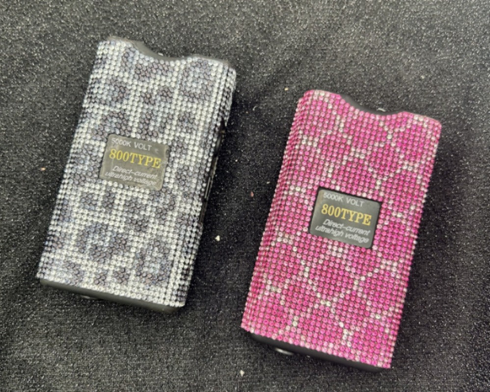 Wholesale 2pcs/set Colorful Butterfly Leopard Print Sunflower Rhinestone Flashlight Plastic Keychain ACCHW-KC-ZhiYa007