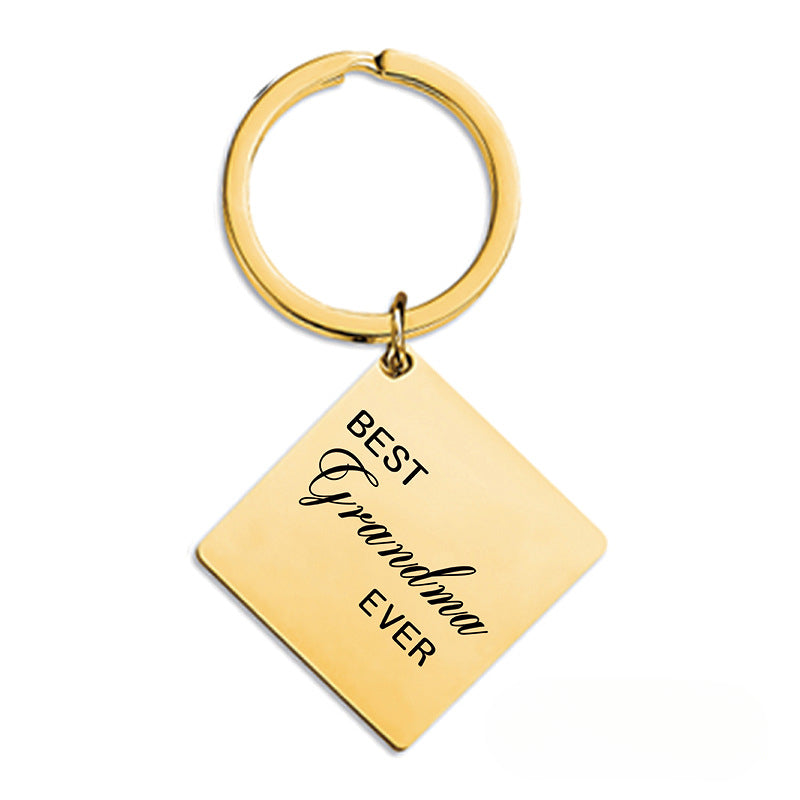 Wholesale Mother's Day Gift Metal Square Keychain ACC-KC-Ganggu008