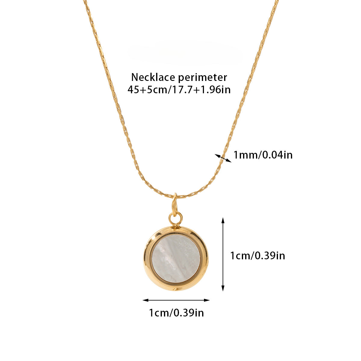 Wholesale Titanium Steel Necklace with Shell Smiley Face Clavicle Chain ACC-NE-Jind001