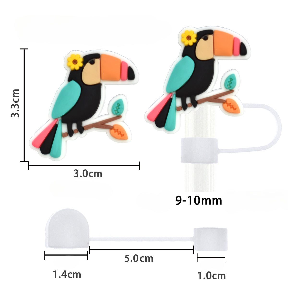 Wholesale Random 100pcs Summer Series Straw Tube Cap ACC-SCR-RYY065