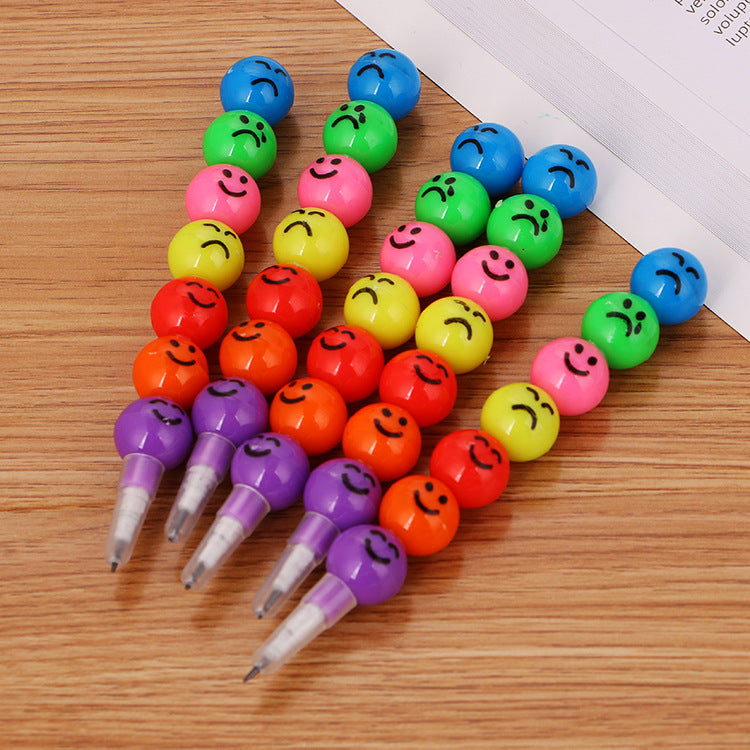 Wholesale Creative Stationery Cartoon Candied Haws 7 Colors Graffiti Cute Expressions Pen ACC-PN-Liuj014