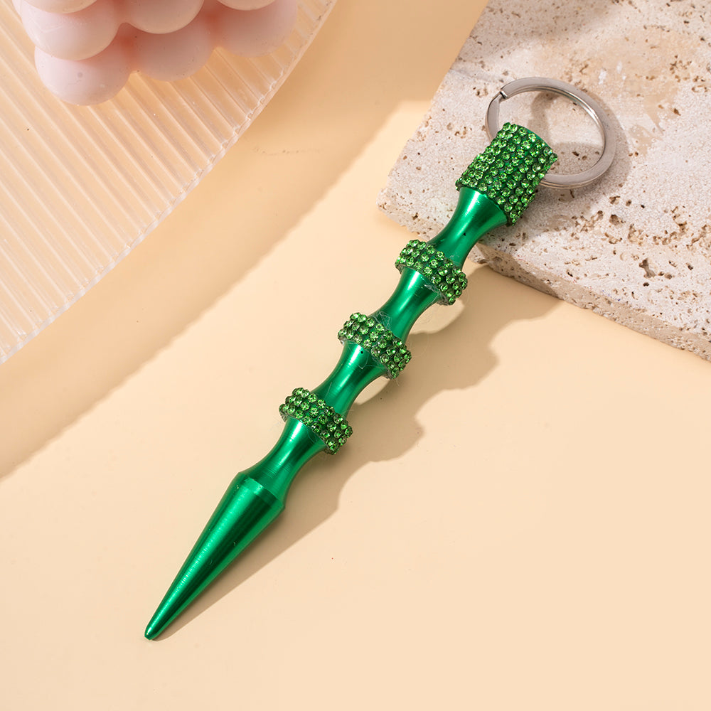Wholesale Outdoor Pen-shaped Metal Pendant Diamond Keychains ACC-KC-ZhiYa057