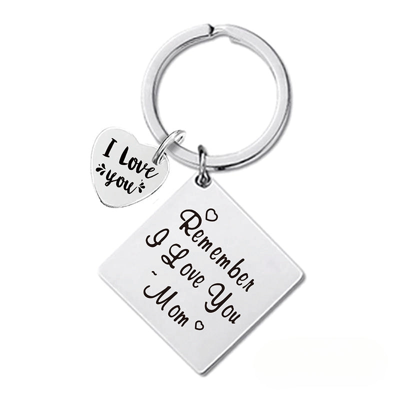 Wholesale Mother's Day Gift Metal Square Keychain ACC-KC-Ganggu006