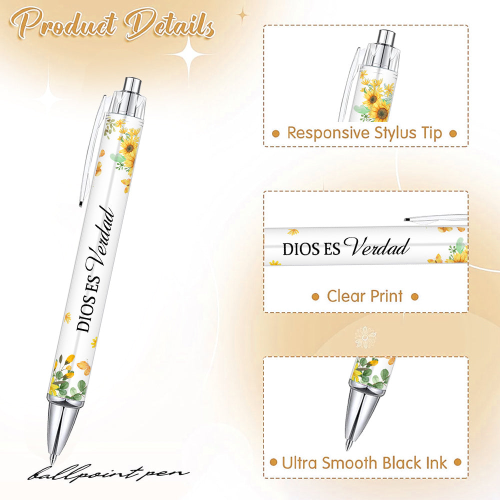 15pcs Spanish Christian Pens Regalos Cristianos En Español Bible Verse Ballpoint Pens with Inspirational Quote Spanish Christian Gifts for Religious Church Office