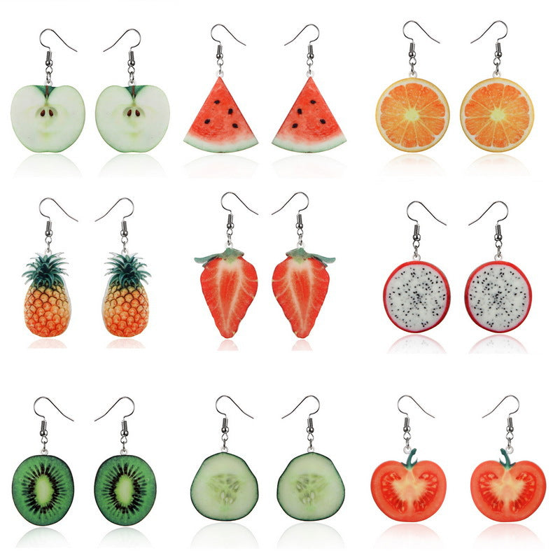 Wholesale Creative Fruit Earrings Pineapple Fruit Studs Earrings