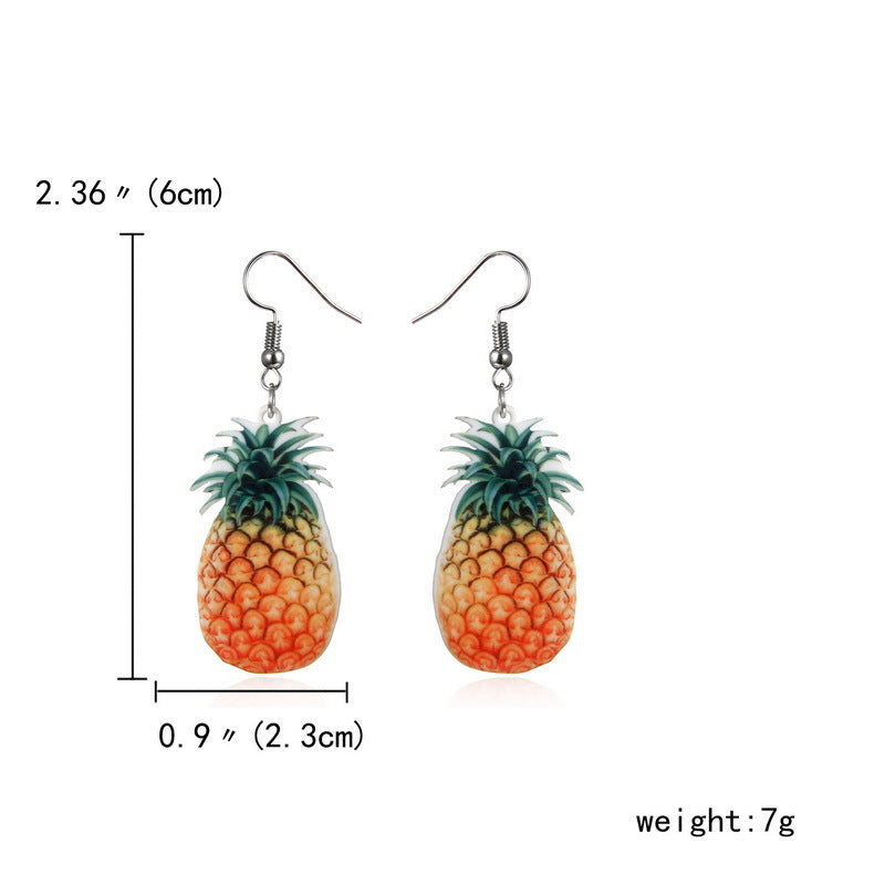 Wholesale Creative Fruit Earrings Pineapple Fruit Studs Earrings