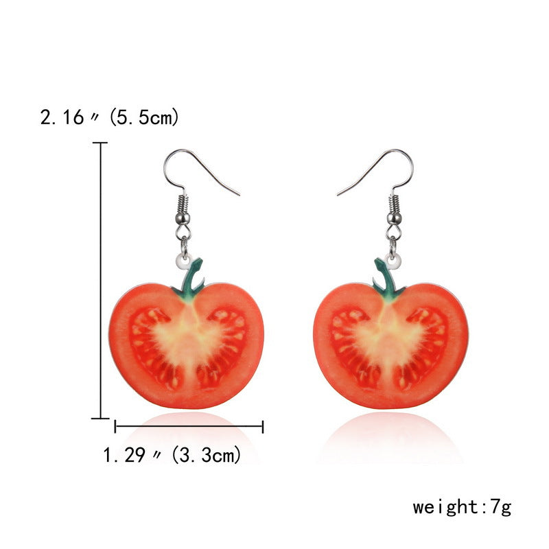 Wholesale Creative Fruit Earrings Pineapple Fruit Studs Earrings