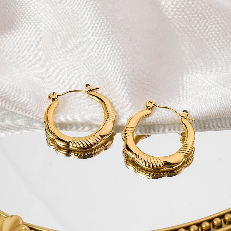 Wholesale Stainless Steel Geometric Irregular Shaped Earrings ACC-ES-RuiX010