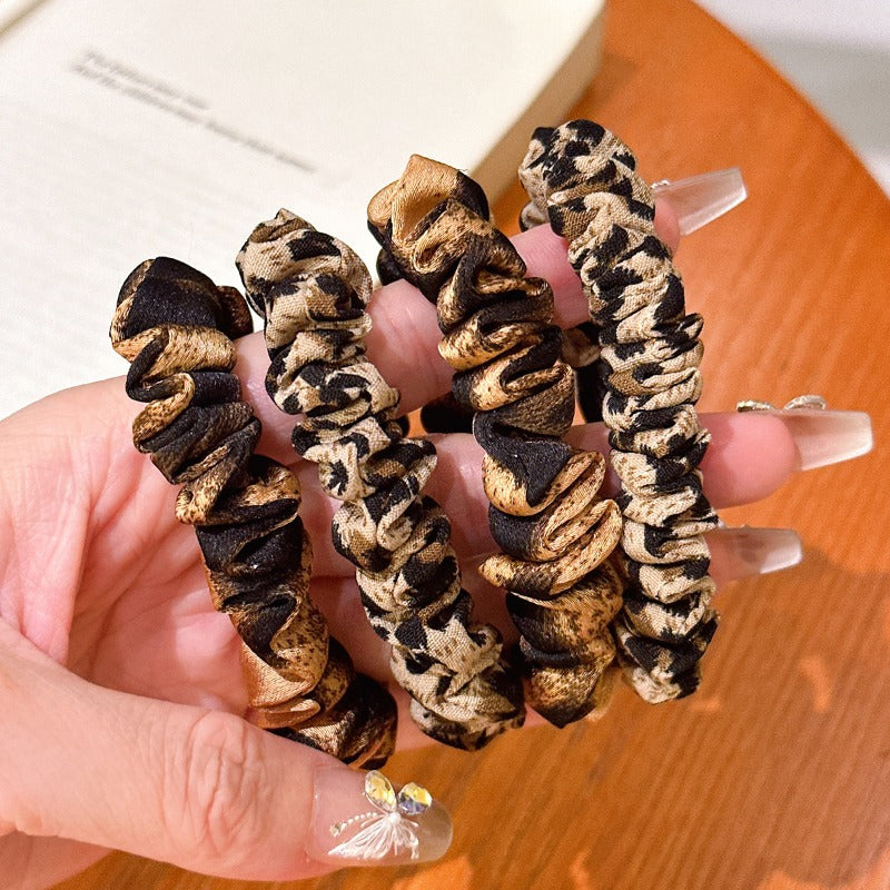 Wholesale 10pcs Leopard Print High Elastic Hair Band ACC-HS-Huidi035