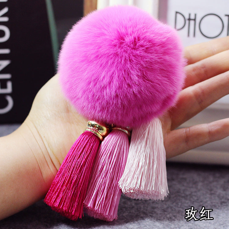 Wholesale Creative Tassel Wool Ball Keychains ACC-KC-GongZ032