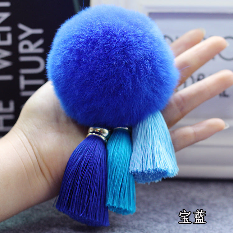 Wholesale Creative Tassel Wool Ball Keychains ACC-KC-GongZ032