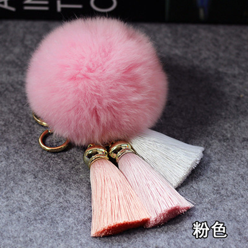 Wholesale Creative Tassel Wool Ball Keychains ACC-KC-GongZ032