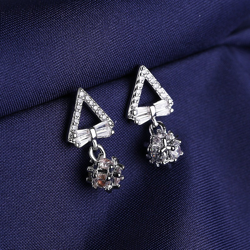 Wholesale Teardrop Short Zircon Geometric Earrings ACC-ES-MeiLi003