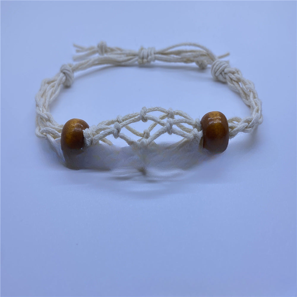 Wholesale Natural Stone Mesh Bag Woven Bracelet Adjustable Mesh Bag ACC-BT-Nius001