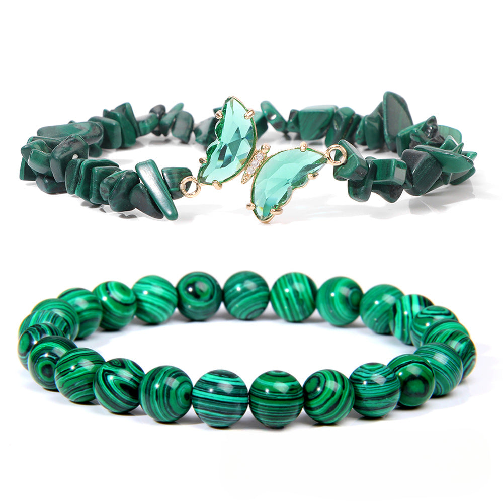 Wholesale Natural Stone Bracelet Amethyst Gravel Double Layer Lapis Lazuli Jewelry ACC-BT-GEB005