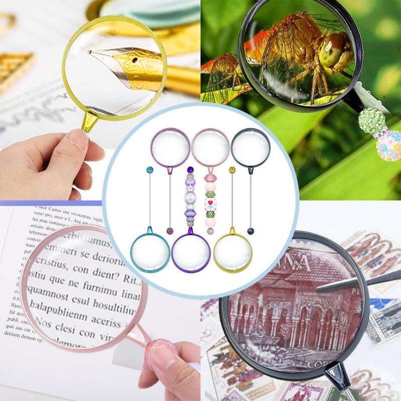 Wholesale DIY Beadable Magnifier DIY Beaded Magnifier Glass Gifts DIY Beaded Gifts ACC-MR-JinBN002