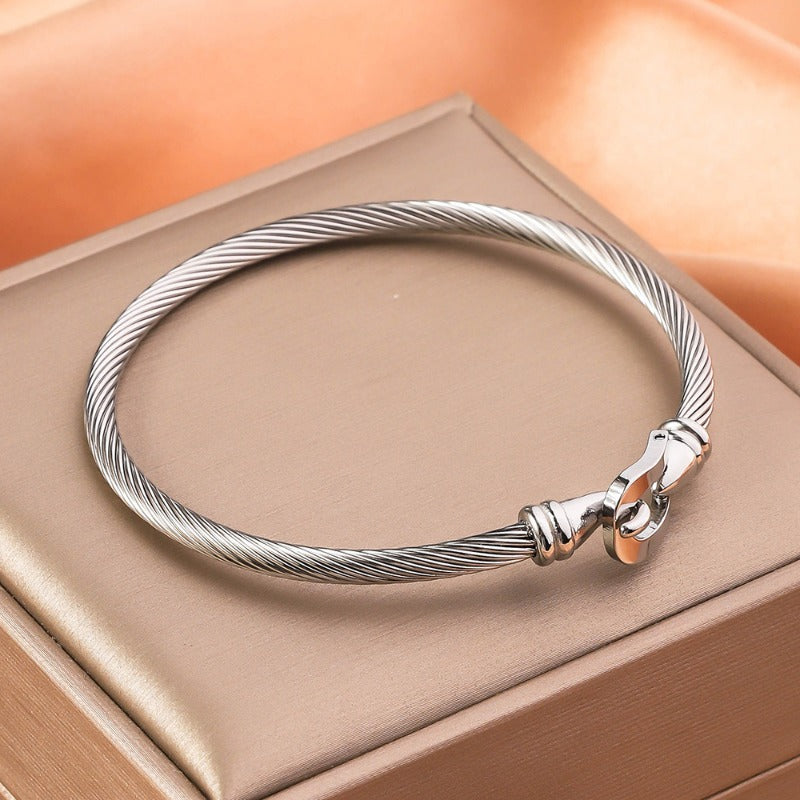 Wholesale Titanium Steel Heart Bracelet ACC-BT-Ruif012