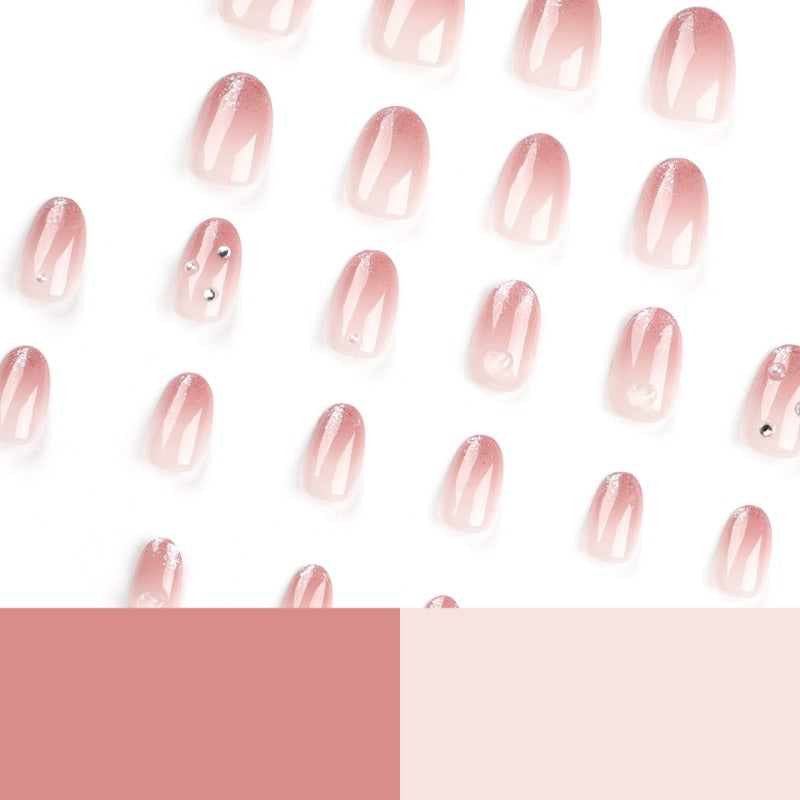 Wholesale 24 Pieces/box Pink Gradient Pink Nails Kits Nail Stickers ACC-NS-LeFan211