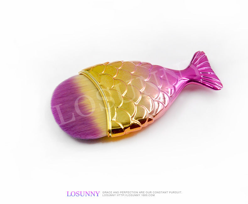 Wholesale Single Mermaid Tail Foundation Brush Makeup Brush Blush Brush Beauty Makeup Tools ACC-MB-LXY002