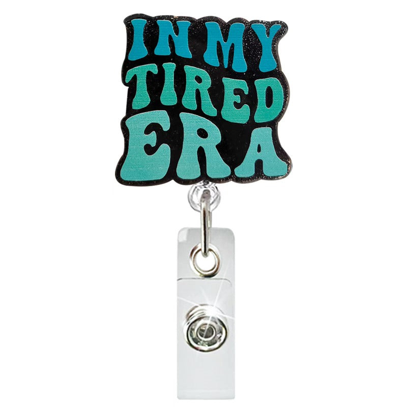 Wholesale Acrylic Glitter Master Retractable Badge Reel Keychain ACC-KC-LingYu015