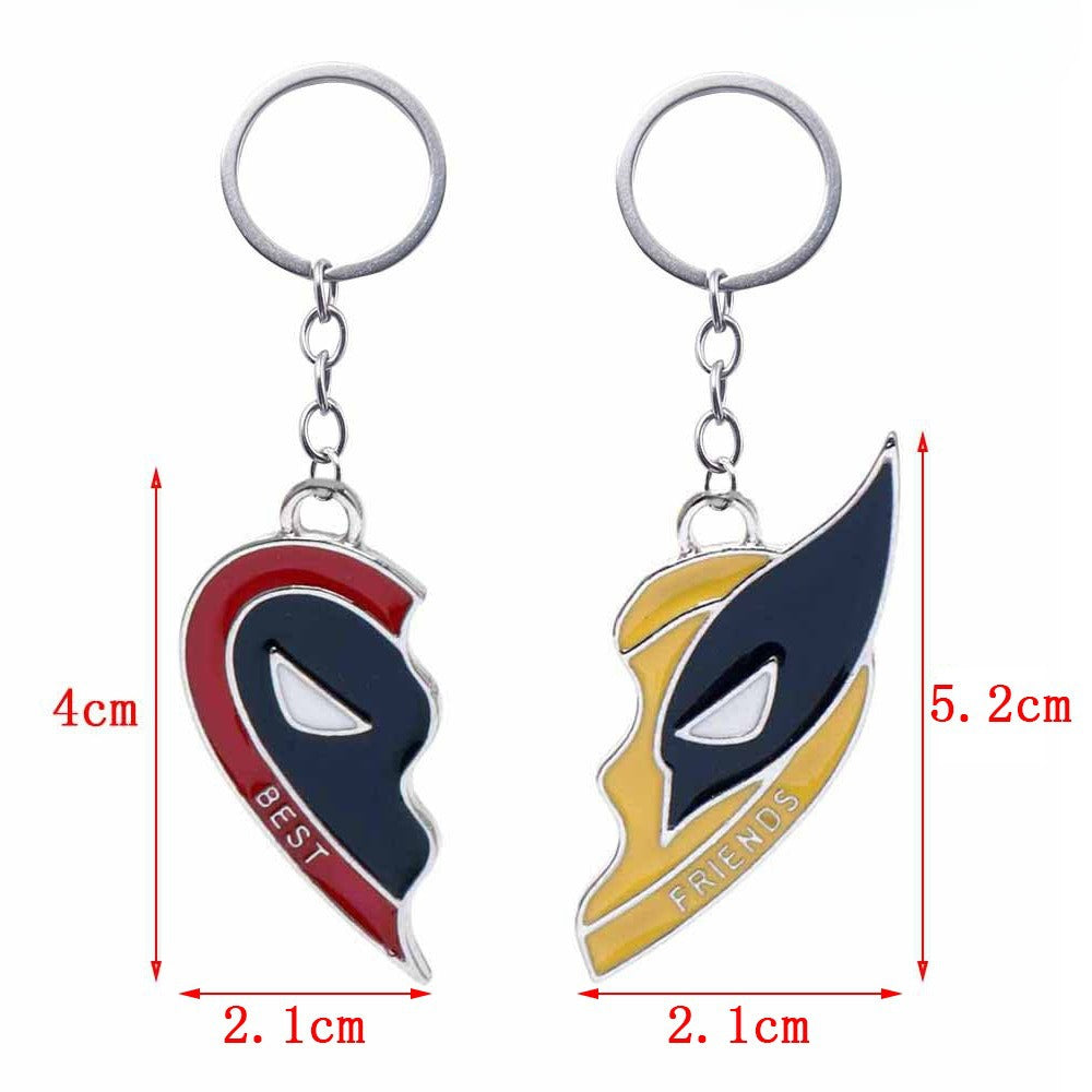 Wholesale Best Friends Alloy Keychain Necklace Earrings ACCVIP-KC-DuYao001