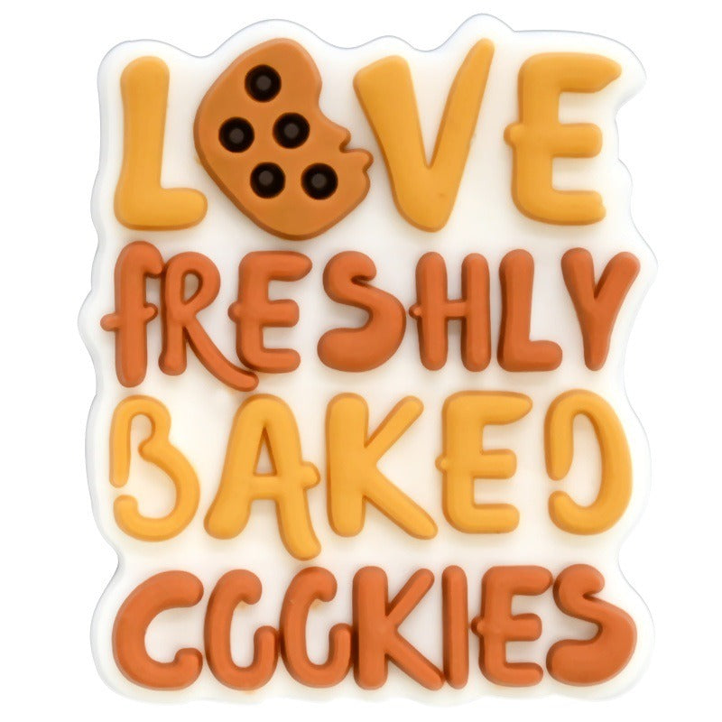 Wholesale Random 100pcs Cookies Series PVC Soft Rubber Shoe Buckle Decoration  ACC-SC-RYY083