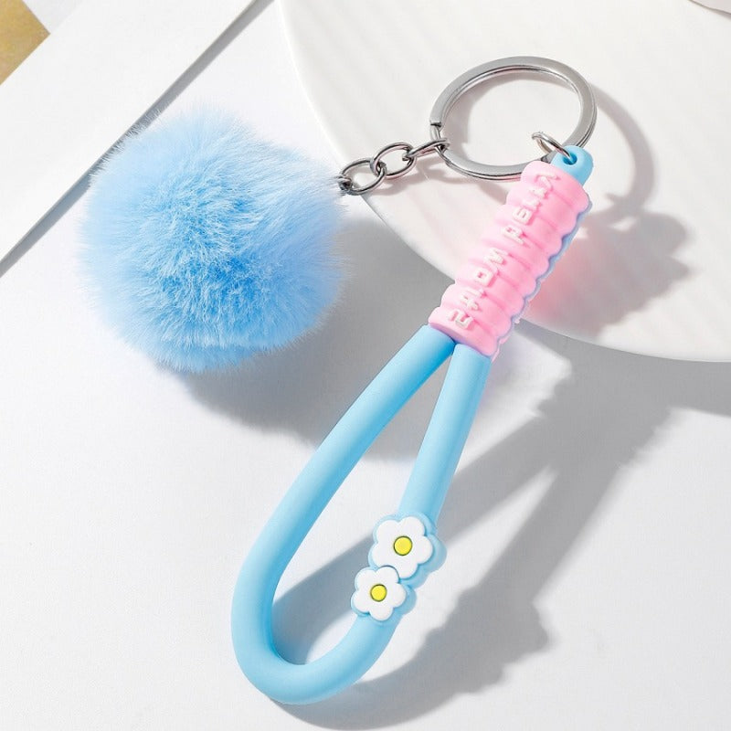 Wholesale Cute Soft Plastic Flower Keychain ACC-KC-RongRui019