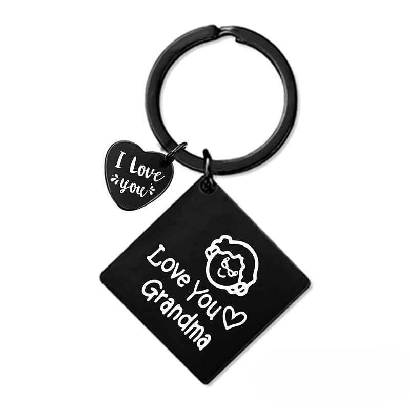 Wholesale Mother's Day Gift Metal Square Keychain ACC-KC-Ganggu006