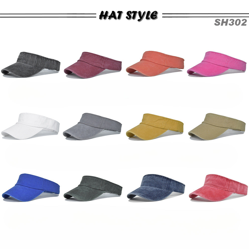 Wholesale Summer Hollow Top Hat Washed Denim Sun Hat ACC-HT-DeXun002