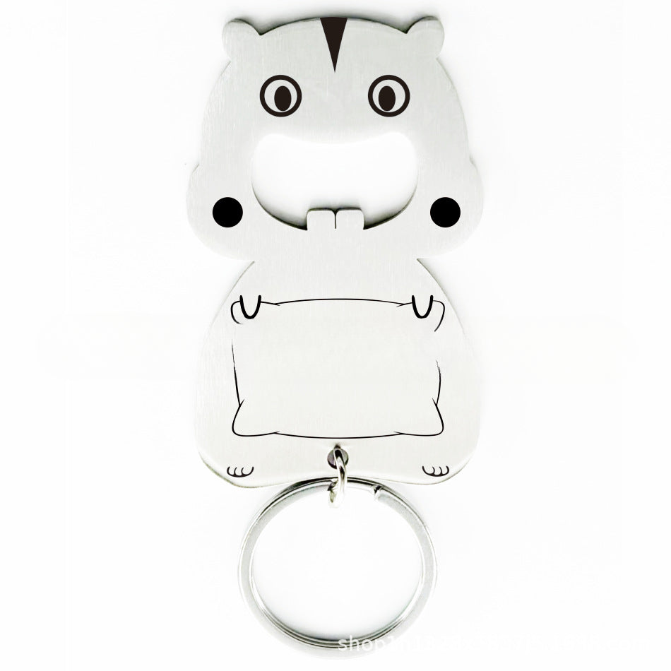 Wholesale Stainless Steel Cute Hamster Cartoon Animal Keychain ACC-KC-Chenz011