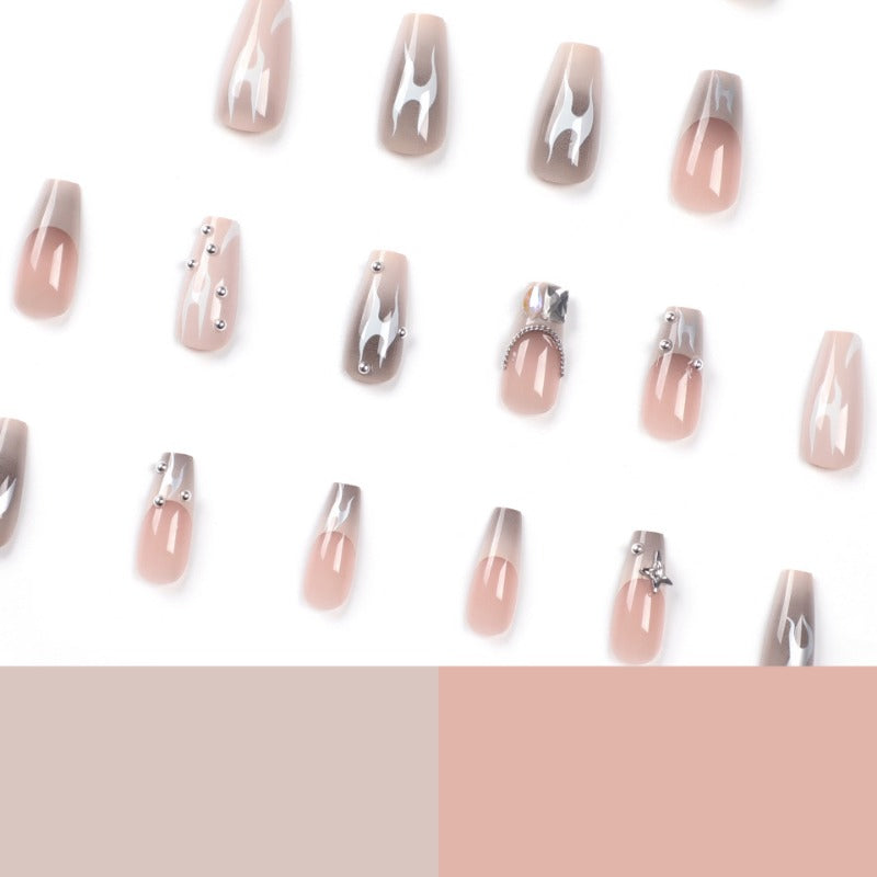 Wholesale 24 Pieces/box Flame Diamond Nails Kits Nail Stickers ACC-NS-LeFan188