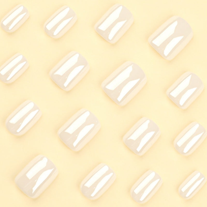 Wholesale 24 Pieces/box Moonlight White Press-on Nails Kits Nail Stickers ACC-NS-LeFan093