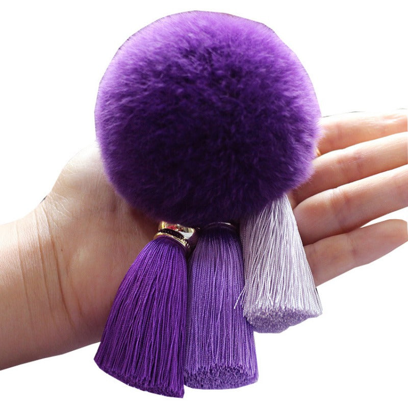Wholesale Creative Tassel Wool Ball Keychains ACC-KC-GongZ032