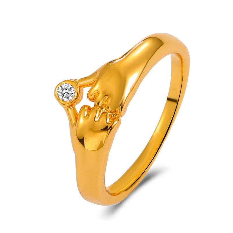 Wholesale Creative Hug Hand Ring Vintage Zircon Heart Rings ACC-RS-DQ002