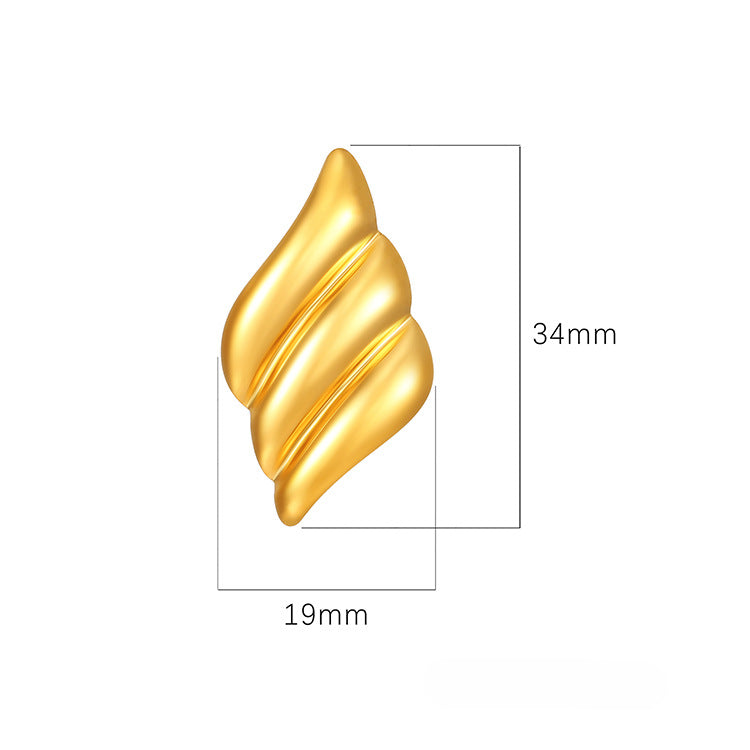 Wholesale Striped Stainless Steel Earrings 18K Light Luxury Earrings ACC-ES-MuShan007