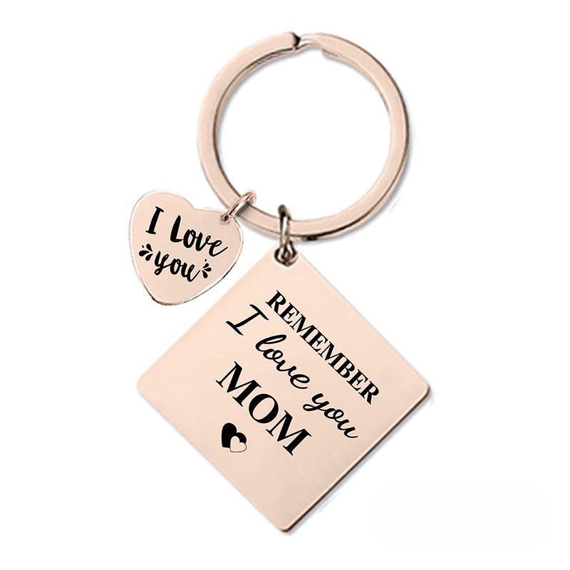 Wholesale Mother's Day Gift Metal Square Keychain ACC-KC-Ganggu006
