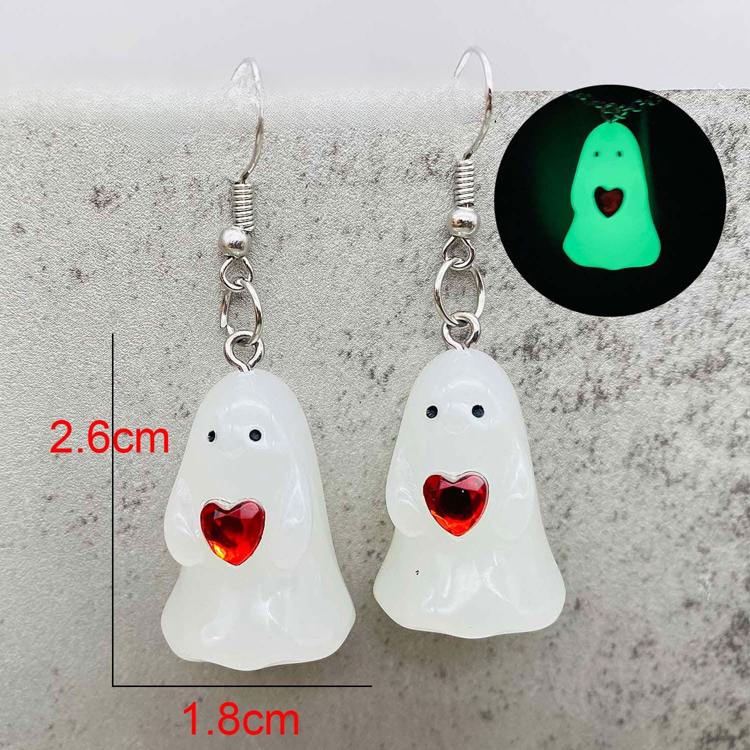 Wholesale Halloween 3D Luminous Ghost Pumpkin Earrings Necklace Sets ACC-ES-ChenY032