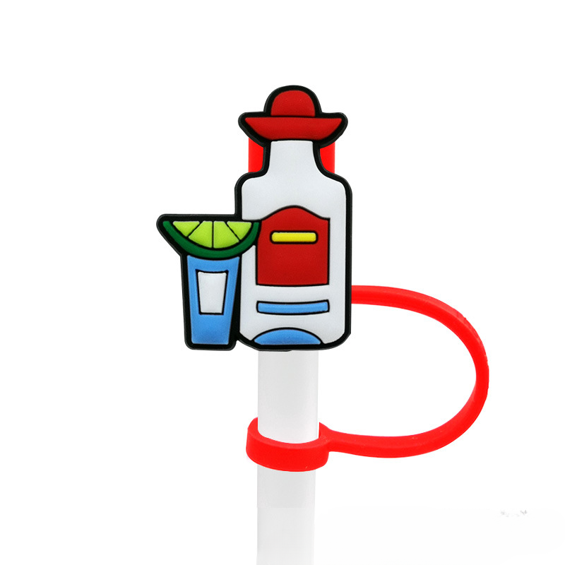 Wholesale 10PCS 7-8mm PVC Mexican Style Straw Tube Cap