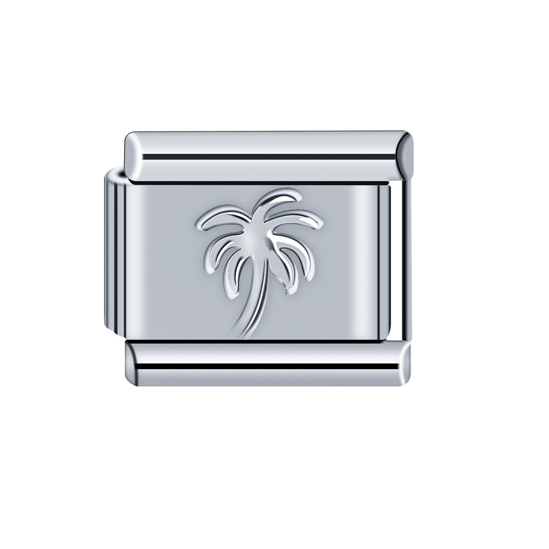 Wholesale Italian Charm Bracelet 9mm DIY Splicing Removable Stainless Steel Coconut Tree Composable Bracelet ACC-BT-XY053